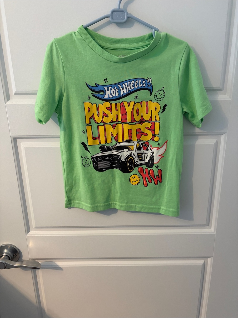 Mattel Hot Wheels Neon Green 'Push Your Limits' Graphic Tee